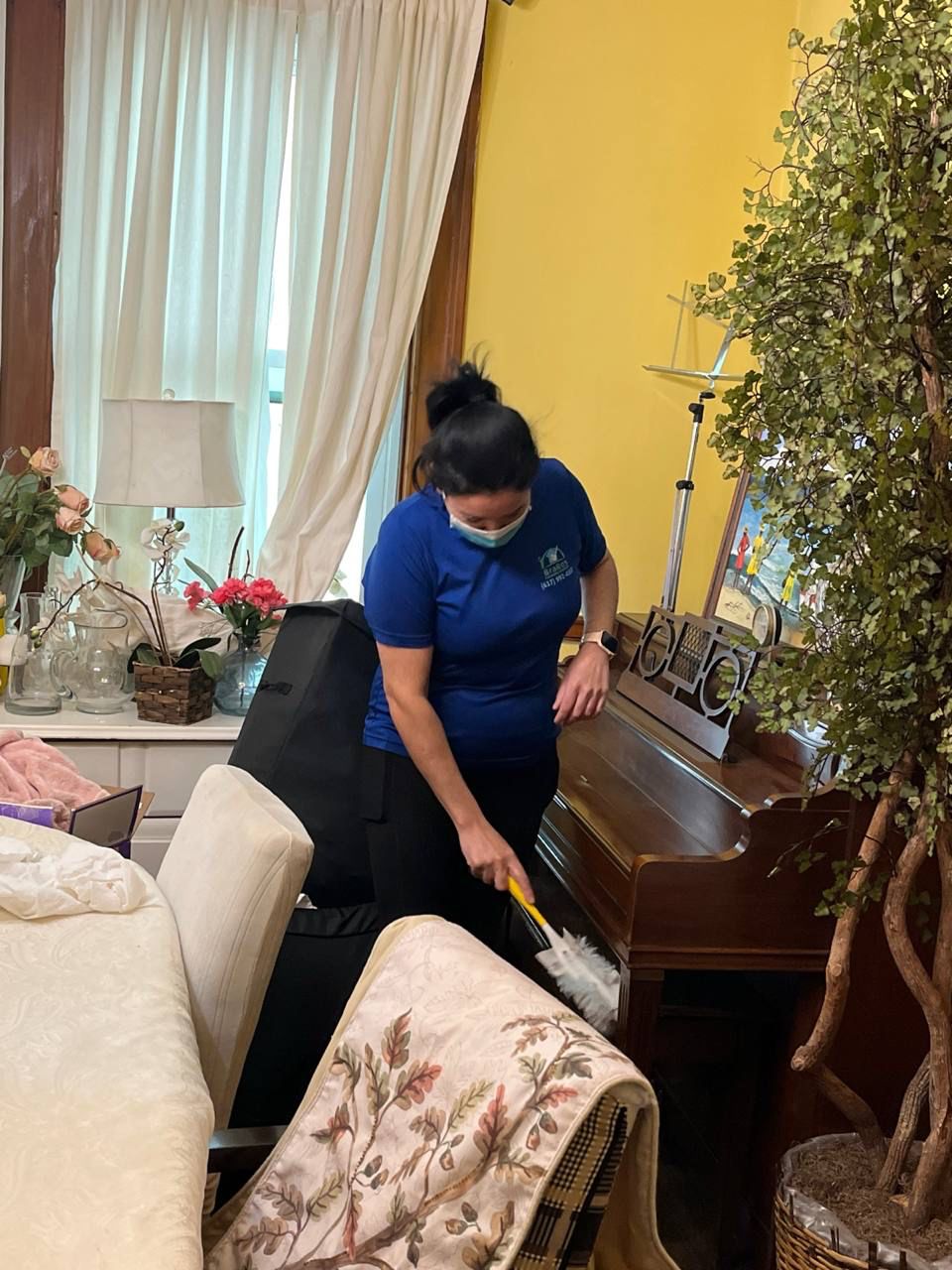 BraBos Cleaning staff member performing same-day home cleaning service in a Boston residence